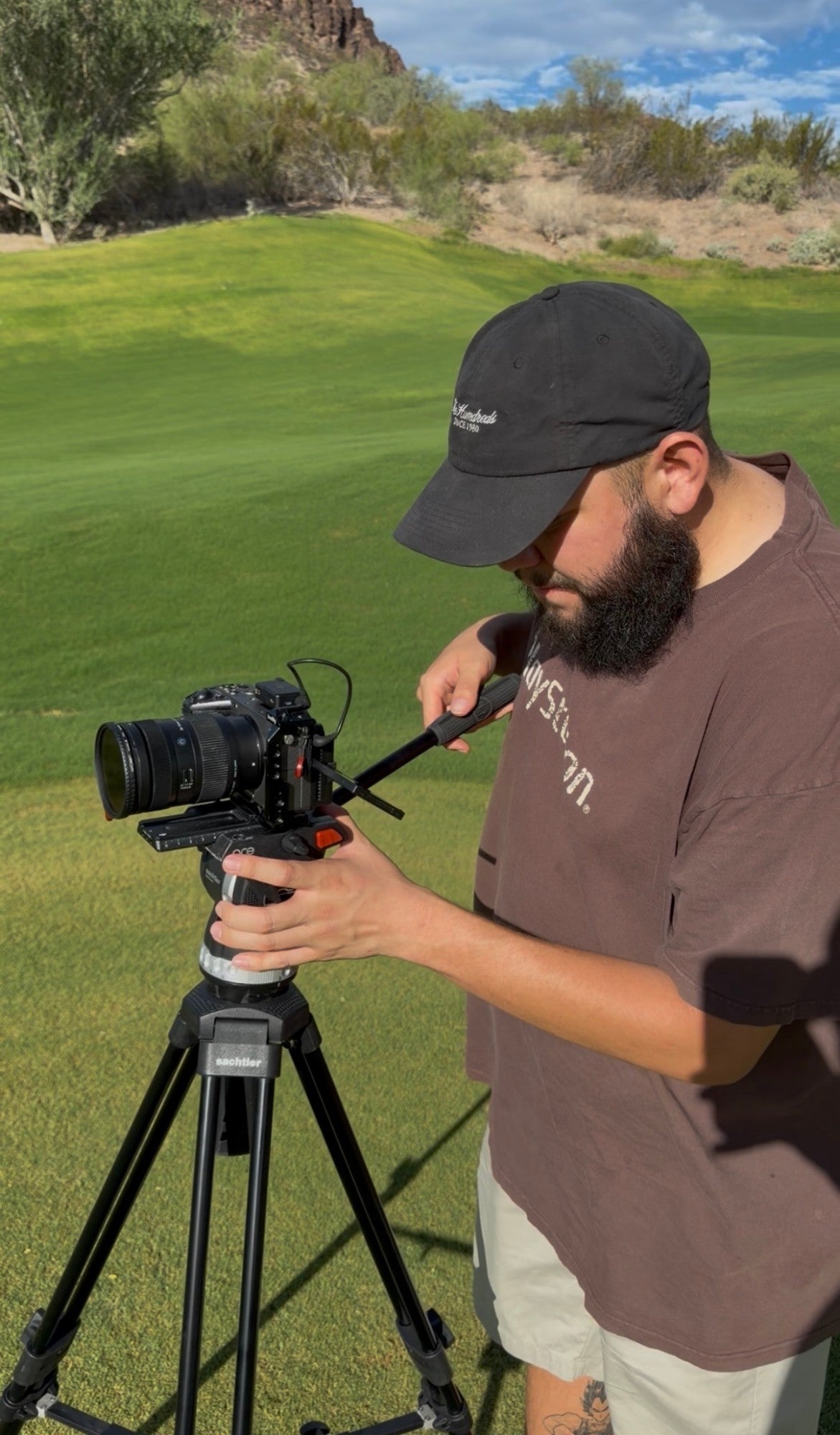 Filming on the course: Behind The Greens behind the camera